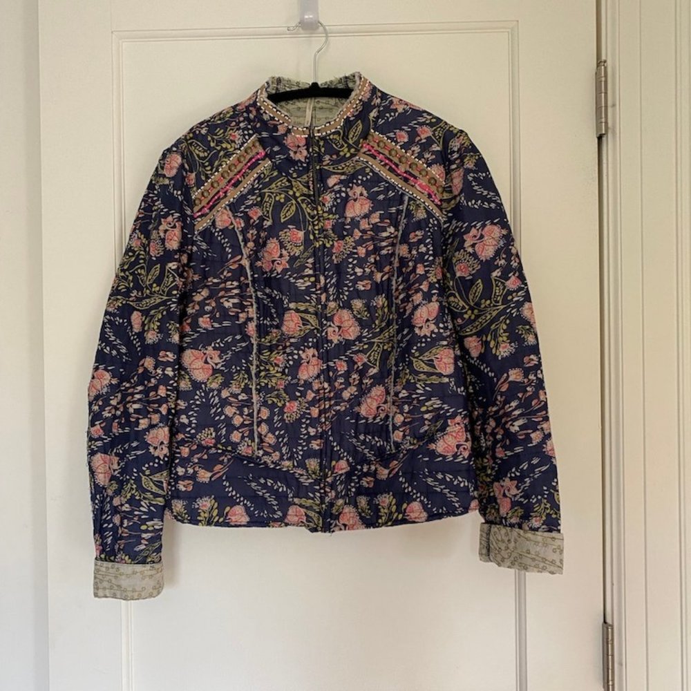 Free People Meadow Floral Quilted Jacket
